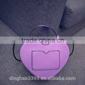 2016 Fashiom Style Bag Heart Shape Lady Shoulder Bag High Quality PU Handbag photo-3