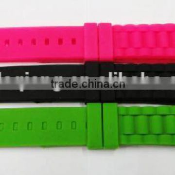 colorful Silicone rubber watchband