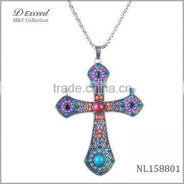 Fashion Alloy Horseshoe Nail Cross Necklace,cheap for Customer