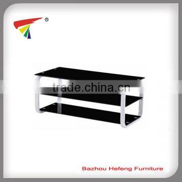 Modern black glass tv stand living room furniture