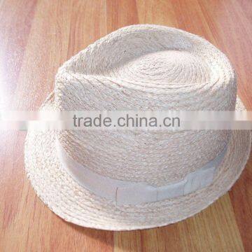 raffia straw braid hat,fedora hat