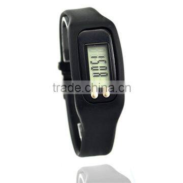 2016 multi-functional waterproof silicone sports pedometer bracelets pedometer calories watch wrist watch pedometer for kids