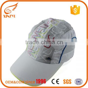 wholesale fashion gery printing logo embroidered sport hiking cap