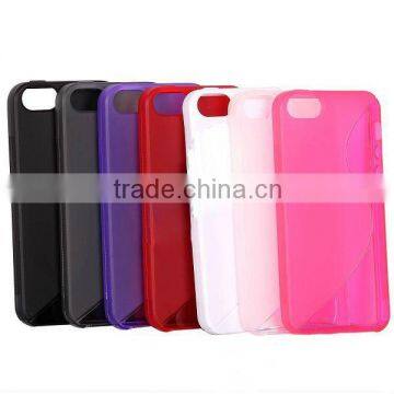 For iphone 5 colorful S-line Gel silicon Case Rubber Skin Tpu Cover