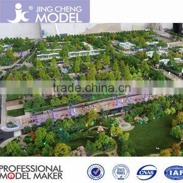 Urban planning scale model, government land using project for commercial center