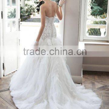 (MY2601) MARRY YOU Sweetheart Embroidered Beaded Ruffle Skirt Wedding Dress 2016 photo-3