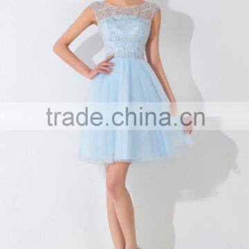 (MY2458) MARRY YOU Sleeveless Beaded Bling Short Party Dress