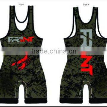 men wrestling singlet with digital Sublimation