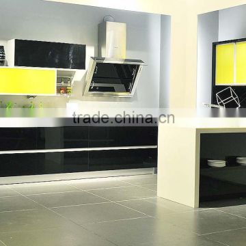 China Glossy Woodgrain Acrylic Plastic Kitchen Cabinet