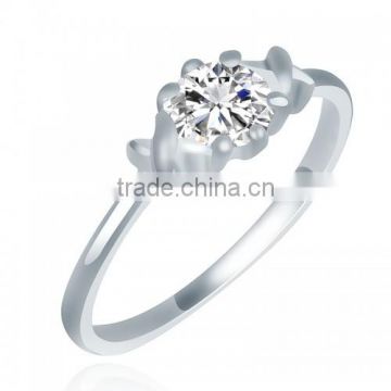 091032 fashion style alloy round shape cz rings