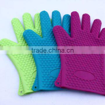 Silicone Heat Resistant Grilling BBQ Gloves for Cooking Baking