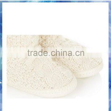 Girls Fashion Cream Cable Knit Winter Boot photo-2