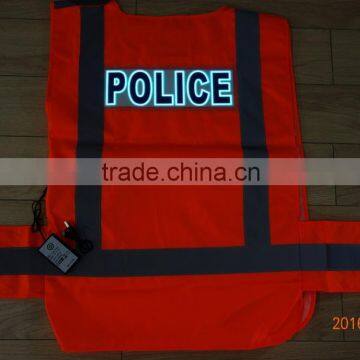 PYL-EL-SV001-PLC-USB EL Lighted Safety Vest / EL Lighting Safety Vest / EL safety Clothes