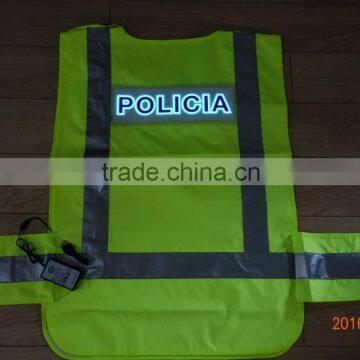 PYL-EL-SV001-PA-USB Excellent quality EL safety vest / EL safety Clothes / EL Lighting Safety Clothes