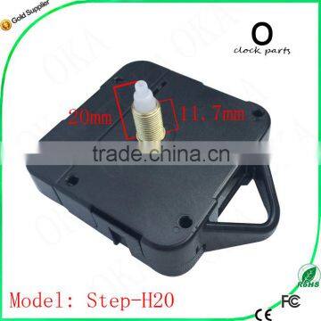 Anolog quartz wall clock movement with plastic hanger