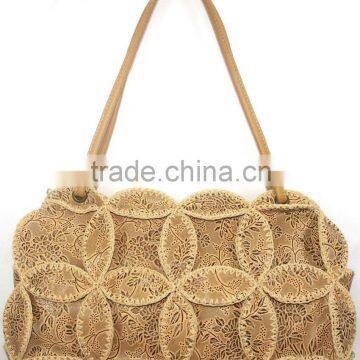 guangzhou handbag market 2016 fashion lady style big size leaf special design