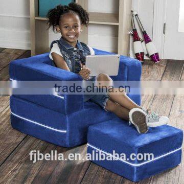 3 in 1 with Ottoman & Mattress & Table Convertible Kids Flip Chair