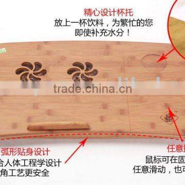 Bamboo laptop desk, school and family furniture