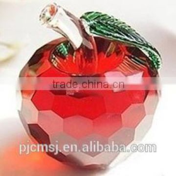 Valentine's day gift red crystal apple for decoration