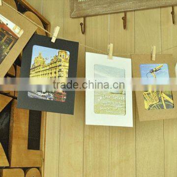 10PCS/set Hot sale cheap decoration brown paper frame cardboard picture Rahmen album kraft paper package photo frame
