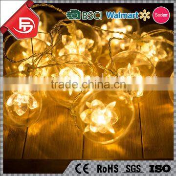 TZFEITIAN China made CE ROHS hexagon flower plastic ball led christmas string light