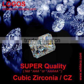 SUPER QUALITY CUBIC ZIRCONIA HAND CUT WHITE CZ, CZ STONES EMERALD/RAD SHAPE FAKE DIAMONDS LOOSE GEMSTONE ( NOT MACHINE CUT CZ )