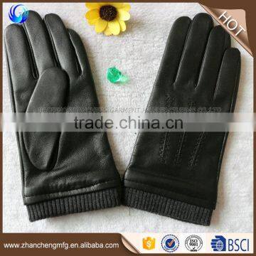 New Fashion Mens Goatskin Leather Gloves Winter Leather Glove Made in China photo-2