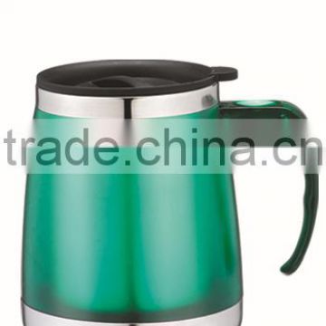 450ml double wall out plastic auto mug