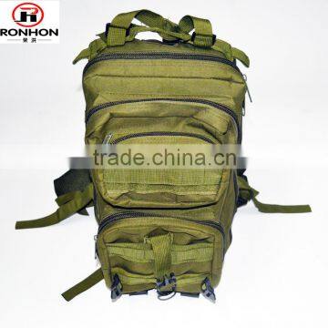 Army Green Polyester Multi-compartment Hiking Backpack