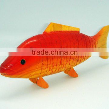 Wood Animal Decoration Fish