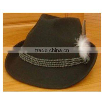 traditional german alpline wool felt hat