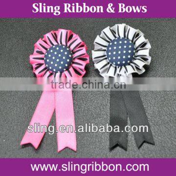 2014 Newest Round Ribbon Rosette Badge