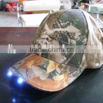 Camo led light baseball cap caps with lights in visor