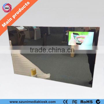 Stylish wall mounted full HD TFT advertising mirror with sensor