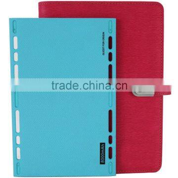 Plaro leather cover business powerbank for notebook and u disk