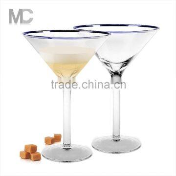 Handmade Fancy Martini with gold sliver rim