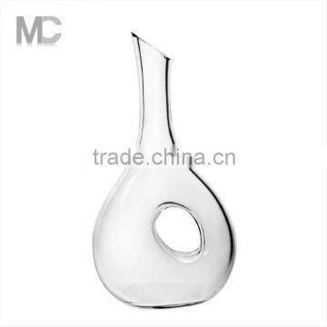 Wholesale Handmade Unique Single Clear Glass Whiskey Wine Decanter