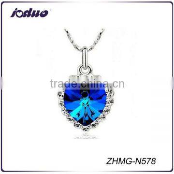 Charming Titanic Heart Crystal Pendant Necklace