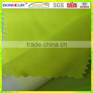 fluorescent yellow pique mesh fabric for sportswear