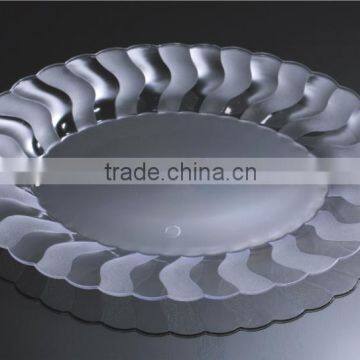 Disposable silver plated oval plate