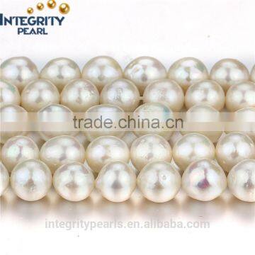 10-11mm AA almost round cheap natural edison nuclear freshwater pearl strand