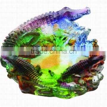 crystal craft - office decoration - crocodile ash tray --BS120