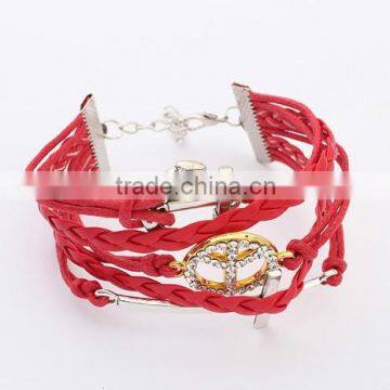 Cute hand accessories cross weaving fashion bracelet