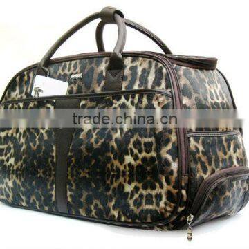 2013 Shenzhen Leopard Travel Trolley Luggage Bag with PU Leather,New Fashion High Quality Hybird Tote Bags