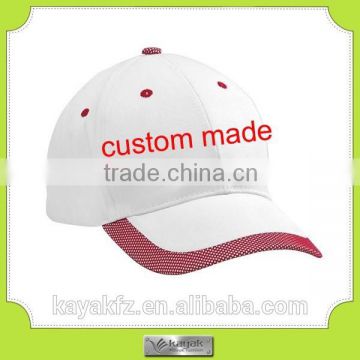 Custom embroidery unisex white baseball caps for wholesale