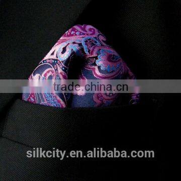 Factory Free Sample Printed Custom 100% Silk Men Pocket Square