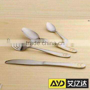 Made in China! Gold Plated Stainless China Flatware