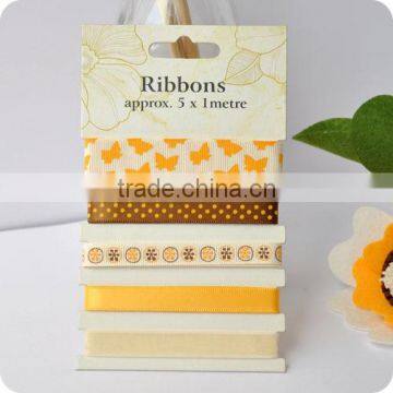 Pattern Ribbon, Grosgrain Ribbon ,wedding Ribbon Set , Scrapbooking Ribbon, Ribbon for Bowing photo-1