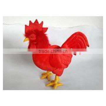 high quality factory wholesale realistic plush standing red cock soft toy stuffed animal toy red standing cock plush toys