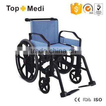 Rehabilitation Therapy Supplier Topmedi Cheap Manual Plastic Wheelchair